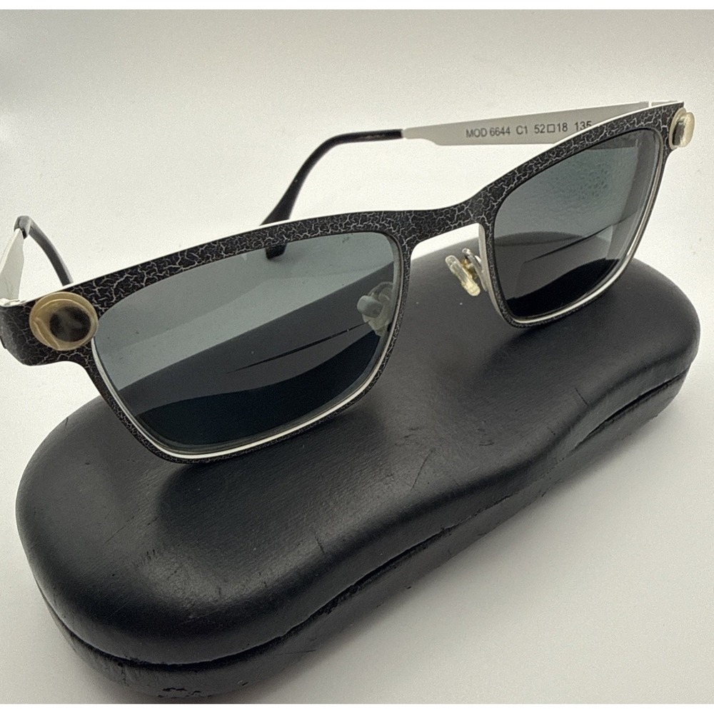 Glacee Eyeglass gray crackled  Canada MOD 6644C1 52-18-135 vintage- frames only